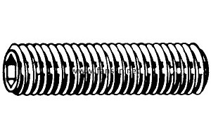DIN913 Hexagon Socket  Set Screws  With Flat Point 平頭內六角緊定